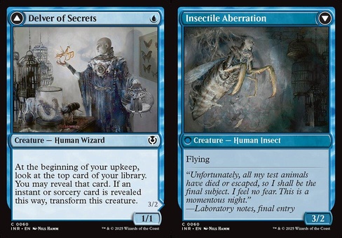 Delver of Secrets // Insectile Aberration (foil)