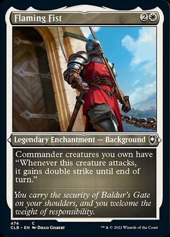 Flaming Fist (etched foil)
