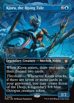 Kiora, the Rising Tide (borderless foil)