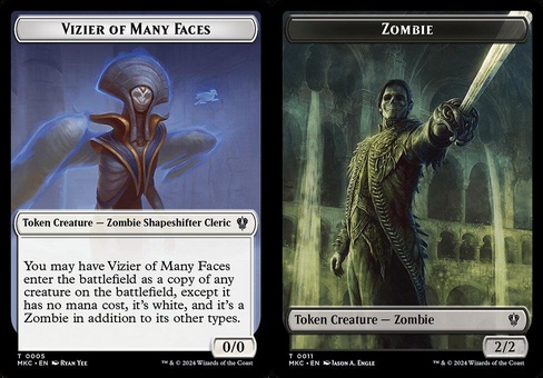 Vizier of Many Faces // Zombie (token)