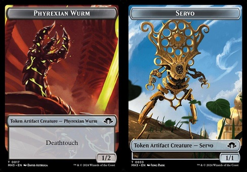 Phyrexian Wurm #017 // Servo (token foil)