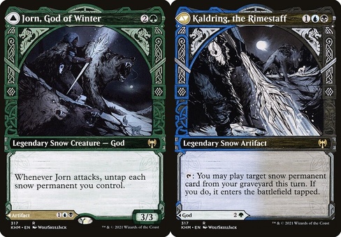 Jorn, God of Winter // Kaldring, the Rimestaff (showcase foil)