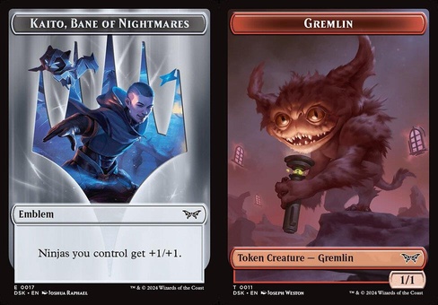 Kaito, Bane of Nightmares Emblem // Gremlin (token foil)