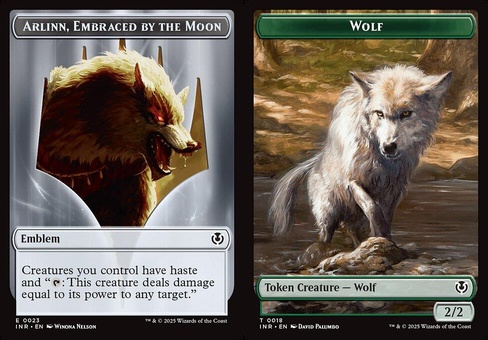 Arlinn, Embraced by the Moon Emblem // Wolf #18 (token foil)