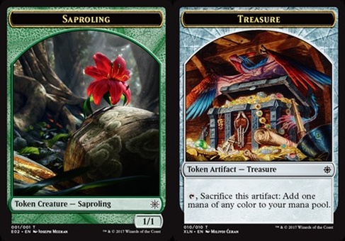 Saproling // Treasure #2 (token Explorers of Ixalan)