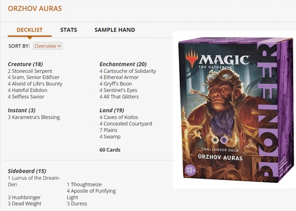 Pioneer Challenger Deck - Orzhov Auras Pioneer Challenger Deck - Orzhov Auras