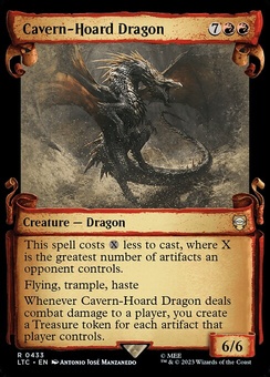 Cavern-Hoard Dragon (scroll silver foil)