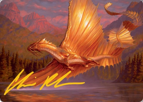 Adult Gold Dragon (art series signed)