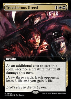 Treacherous Greed (extended art foil)