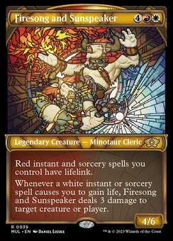 Firesong and Sunspeaker (showcase halo foil)