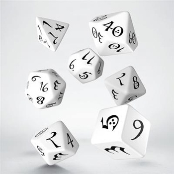 Classic RPG White & black Dice Set (7pcs)