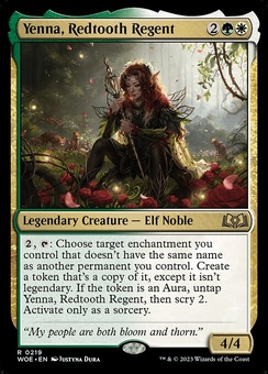 Yenna, Redtooth Regent (promo pack stamp foil)