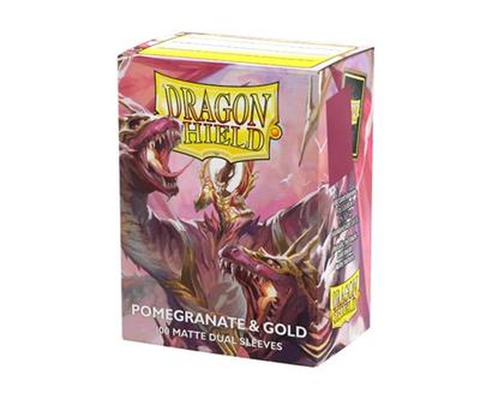 Dragon Shield - Pomegranate & Gold Matte Dual (100ks)