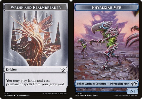 Wrenn Emblem // Phyrexian Myr (token - foil)