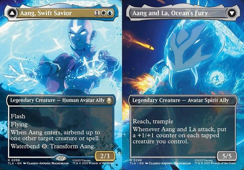 Aang, Swift Savior // Aang and La, Ocean's Fury (borderless)