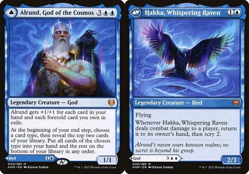 Alrund, God of the Cosmos // Hakka, Whispering Raven