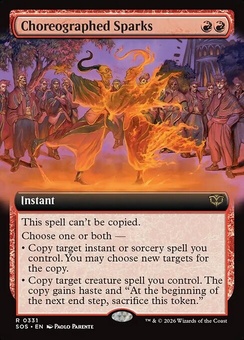 Choreographed Sparks (extended art)