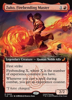 Zuko, Firebending Master (extended art foil)
