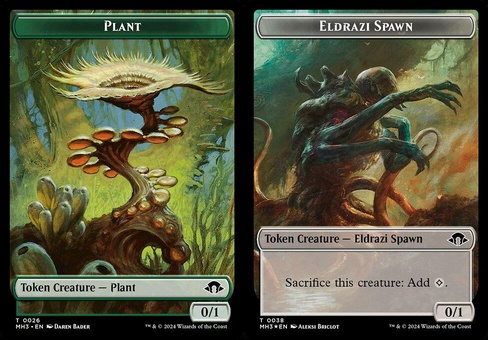 Plant // Eldrazi Spawn (token foil)