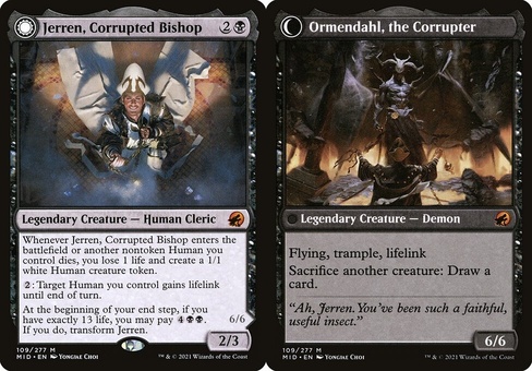 Jerren, Corrupted Bishop // Ormendahl, the Corrupter