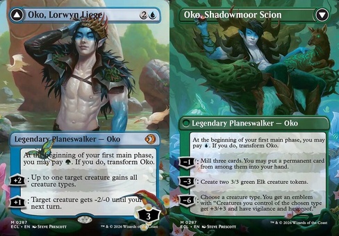Oko, Lorwyn Liege // Oko, Shadowmoor Scion (borderless)