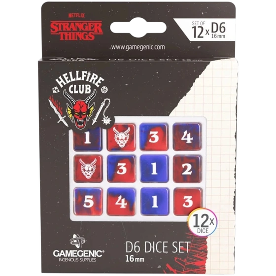 Stranger Things - Hellfire Club D6 Dice Set (12x) – 16mm