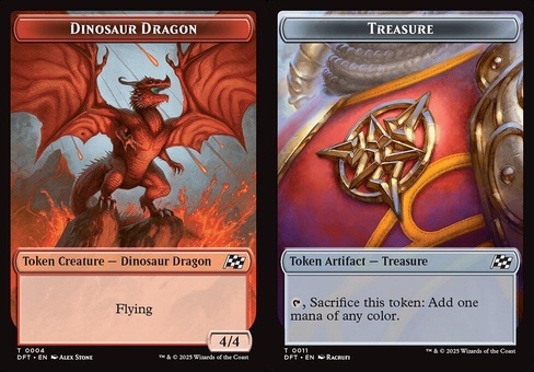 Dinosaur Dragon // Treasure (token foil)