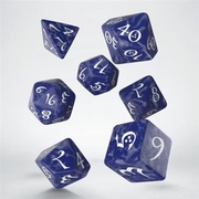 Classic RPG Cobalt & white Dice Set (7pcs)