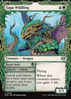 Sagu Wildling // Roost Seek (showcase foil)