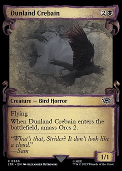 Dunland Crebain (scroll foil)