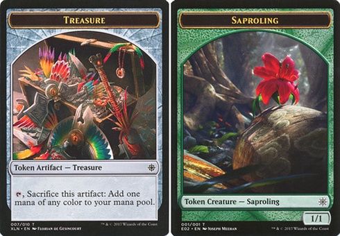 Saproling // Treasure #1 (token Explorers of Ixalan)