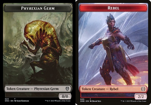 Phyrexian Germ // Rebel (token foil)