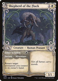 Shepherd of the Flock // Usher to Safety (showcase foil)