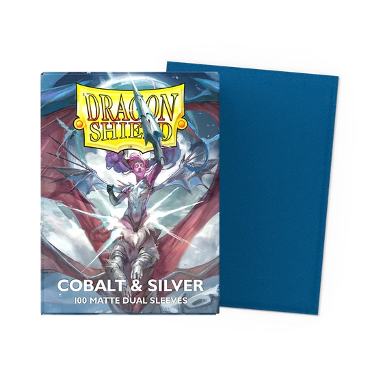 Dragon Shield - Cobalt & Silver Matte Dual (100ks)