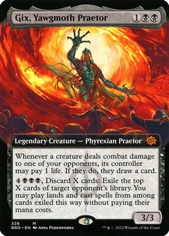 Gix, Yawgmoth Praetor (extended art)