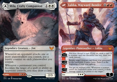Mila, Crafty Companion // Lukka, Wayward Bonder (borderless)