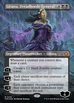 Liliana, Dreadhorde General (borderless magic foil)