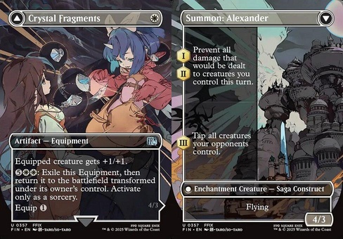 Crystal Fragments // Summon: Alexander (borderless foil)