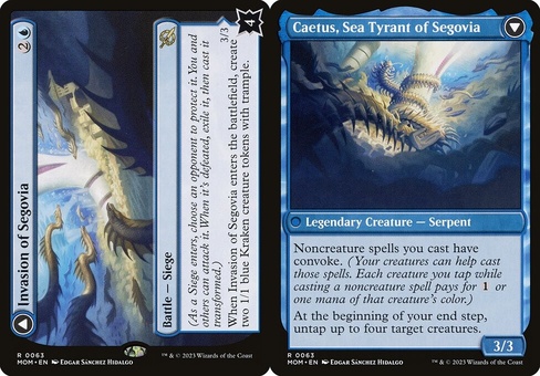 Invasion of Segovia // Caetus, Sea Tyrant of Segovia (foil)