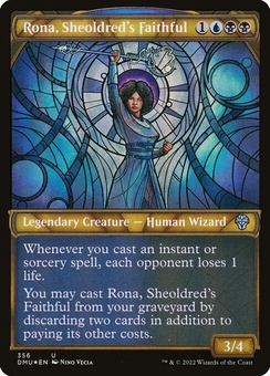 Rona, Sheoldred's Faithful (showcase textured foil)