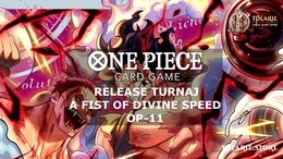One Piece OP-11: A Fist of Divine Speed Prerelease! Foto