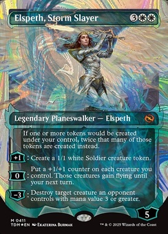 Elspeth, Storm Slayer (borderless showcase foil)