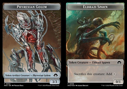 Phyrexian Golem // Eldrazi Spawn (token foil)