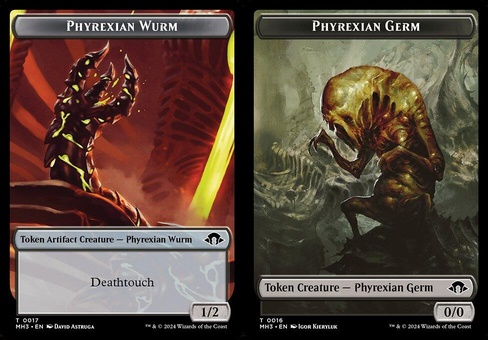 Phyrexian Wurm #017 // Phyrexian Germ (token foil)