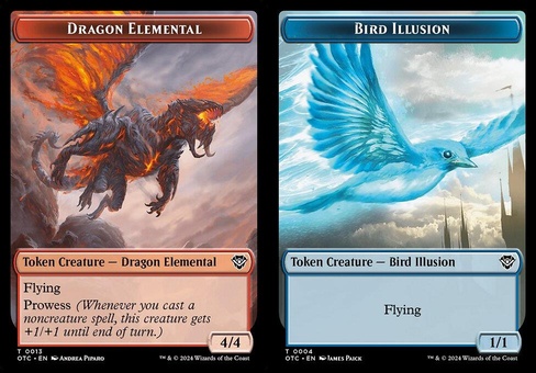 Dragon Elemental // Bird Illusion (token)
