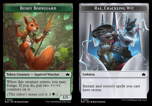 Bushy Bodyguard // Ral, Crackling Wit Emblem (token foil)