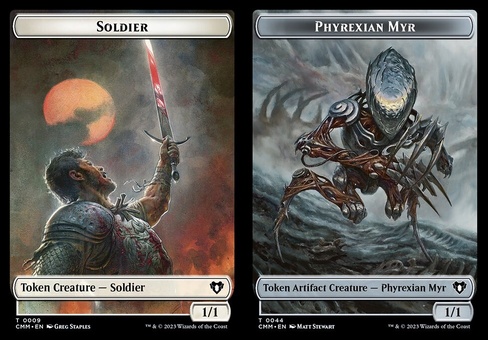 Soldier // Phyrexian Myr (token)