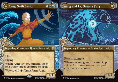 Aang, Swift Savior // Aang and La, Ocean's Fury (showcase)