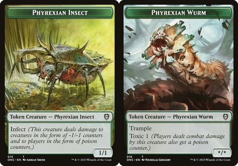 Phyrexian Insect // Phyrexian Wurm (token)