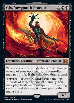 Gix, Yawgmoth Praetor (promo pack stamp foil)